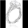 Image 3 : Sterling Silver mm Oval Fancy Cathedral Engagement Ring