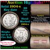 Image 1 : ***Auction Highlight*** Full solid Key date 1904-s Morgan silver dollar roll, 20 coins (fc)