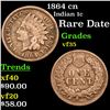 Image 1 : 1864 cn Indian Cent 1c Grades vf++