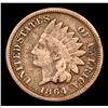 Image 2 : 1864 cn Indian Cent 1c Grades vf++