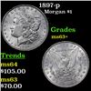 Image 1 : 1897-p Morgan Dollar $1 Grades Select+ Unc