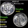 Image 1 : 1935-d Mercury Dime 10c Grades Select Unc