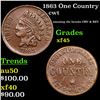 Image 1 : 1863 One Country Civil War Token 1c Grades xf+