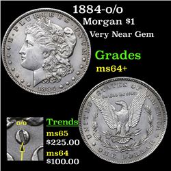 1884-o/o Morgan Dollar $1 Grades Choice+ Unc