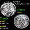 Image 1 : 1940-p Walking Liberty Half Dollar 50c Grades GEM++ Unc