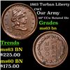 Image 1 : 1863 Turban Liberty Civil War Token 1c Grades Select Unc BN
