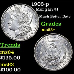 1903-p Morgan Dollar $1 Grades Select+ Unc