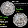 Image 1 : 1855-o Seated Half Dollar 50c Grades vf++