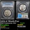 Image 1 : PCGS 1951-d Wash/Car Old Commem Half Dollar 50c Graded ms65 By PCGS