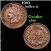Image 1 : 1907 Indian Cent 1c Grades xf