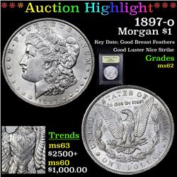 ***Auction Highlight*** 1897-o Morgan Dollar $1 Graded Select Unc By USCG (fc)