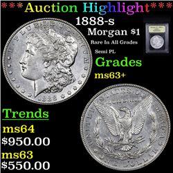 ***Auction Highlight*** 1888-s Morgan Dollar $1 Graded Select+ Unc By USCG (fc)