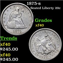 1875-s Twenty Cent Piece 20c Grades xf