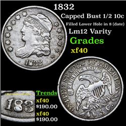 1832 Capped Bust Half Dime 1/2 10c Grades xf