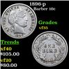 Image 1 : 1896-p Barber Dime 10c Grades vf++