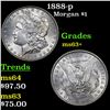 Image 1 : 1888-p Morgan Dollar $1 Grades Select+ Unc