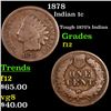 Image 1 : 1878 Indian Cent 1c Grades f, fine
