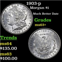 1903-p Morgan Dollar $1 Grades Select+ Unc