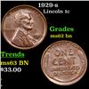 Image 1 : 1929-s Lincoln Cent 1c Grades Select Unc BN
