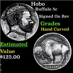 Hobo Buffalo Nickel 5c Grades Hand Carved