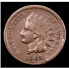 Image 2 : 1864 L Indian Cent 1c Grades f+