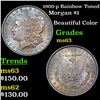 Image 1 : 1900-p Rainbow Toned Morgan Dollar $1 Grades Select Unc