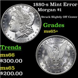 1880-s Mint Error Morgan Dollar $1 Grades GEM+ Unc