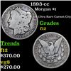 1893-cc Morgan Dollar $1 Grades f, fine