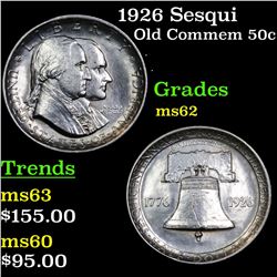 1926 Sesqui Old Commem Half Dollar 50c Grades Select Unc