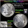 Image 1 : ***Auction Highlight*** 1878-p 7tf Top 100 Vam 100-2 Morgan Dollar $1 Graded GEM+ Unc By USCG (fc)