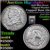 Image 1 : ***Auction Highlight*** 1830 Mint Error Clipped Planhet Capped Bust Dime 10c Graded Select+ Unc By U