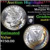 Image 1 : ***Auction Highlight*** 1881-s Monster Rainbow Toned Coin Morgan Dollar $1 Graded Choice+ Unc By USC
