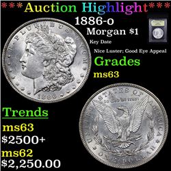 ***Auction Highlight*** 1886-o Morgan Dollar $1 Graded Select Unc By USCG (fc)