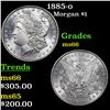 Image 1 : 1885-o Morgan Dollar $1 Grades GEM+ Unc