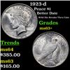 Image 1 : 1923-d Peace Dollar $1 Grades Select+ Unc