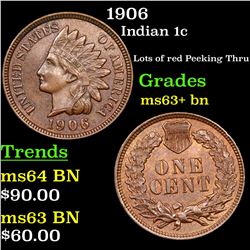 1906 Indian Cent 1c Grades Select+ Unc BN