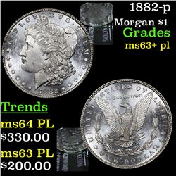 1882-p Morgan Dollar $1 Grades Select Unc+ PL