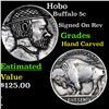 Hobo Buffalo Nickel 5c Grades Hand Carved