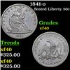 1841-o Seated Half Dollar 50c Grades xf