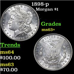 1898-p Morgan Dollar $1 Grades Select+ Unc