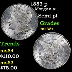 1883-p Morgan Dollar $1 Grades Select+ Unc