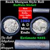 Image 1 : Buffalo Nickel Shotgun Roll in Old Bank Style  'Bell Telephone' Wrapper 1929 & d Mint Ends