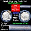 Image 1 : Buffalo Nickel Shotgun Roll in Old Bank Style 'Bell Telephone'  Wrapper 1920 & d Mint Ends
