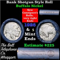 Buffalo Nickel Shotgun Roll in Old Bank Style 'Bell Telephone'  Wrapper 1926 & s Mint Ends