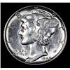 Image 2 : 1945-p Mercury Dime 10c Grades Choice+ Unc