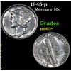 Image 1 : 1945-p Mercury Dime 10c Grades Select+ Unc