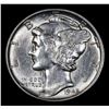 Image 2 : 1945-p Mercury Dime 10c Grades Select+ Unc
