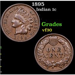 1895 Indian Cent 1c Grades vf++