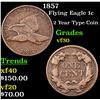 Image 1 : 1857 Flying Eagle Cent 1c Grades vf++