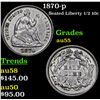 Image 1 : 1870-p Seated Liberty Half Dime 1/2 10c Grades Choice AU